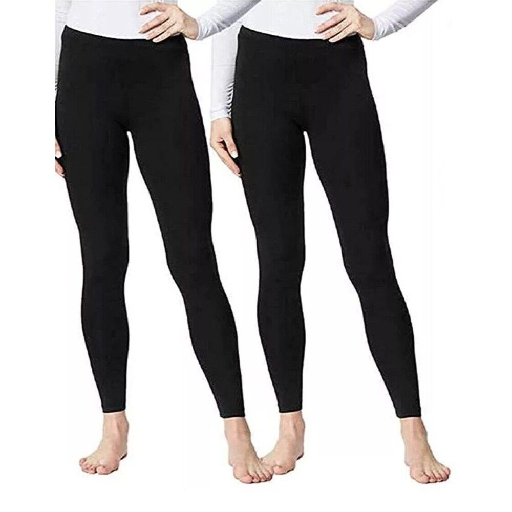 32 Degrees Heat Women's Base Layer Thermal Pant Long Johns 2-pack Black Size S
